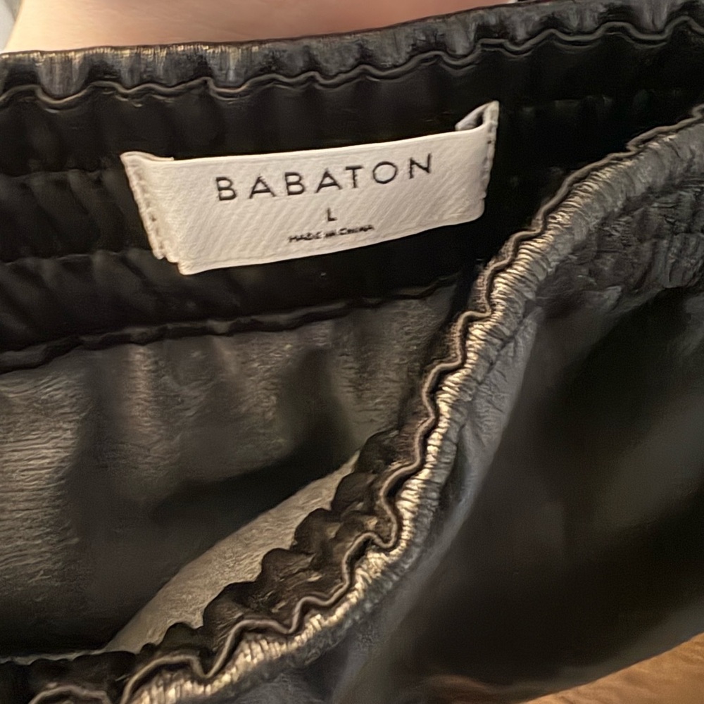 Aritzia Babaton Black Leather Skirt - Picture 3 of 3